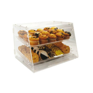 Winco ADC-3 3 Tray Acrylic Bakery Display Case With Rear Doors - Vortex ...