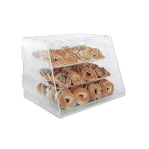 Winco ADC-3 3 Tray Acrylic Bakery Display Case With Rear Doors - Vortex ...