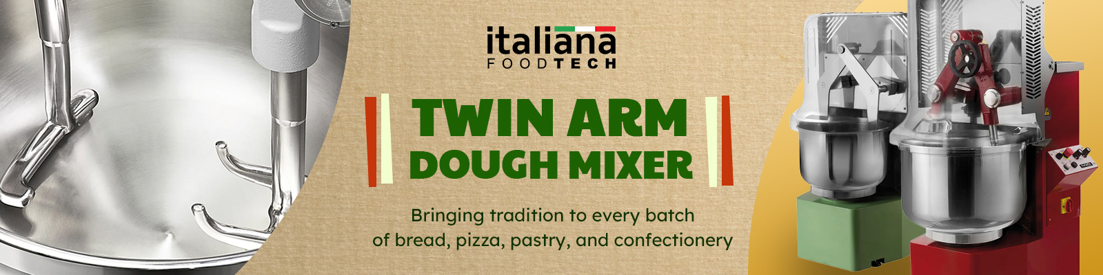 Restaurant Equipment Vancouver, Restaurant Supplies Vancouver, Italiana Twin Arm Mixer Vancouver Canada